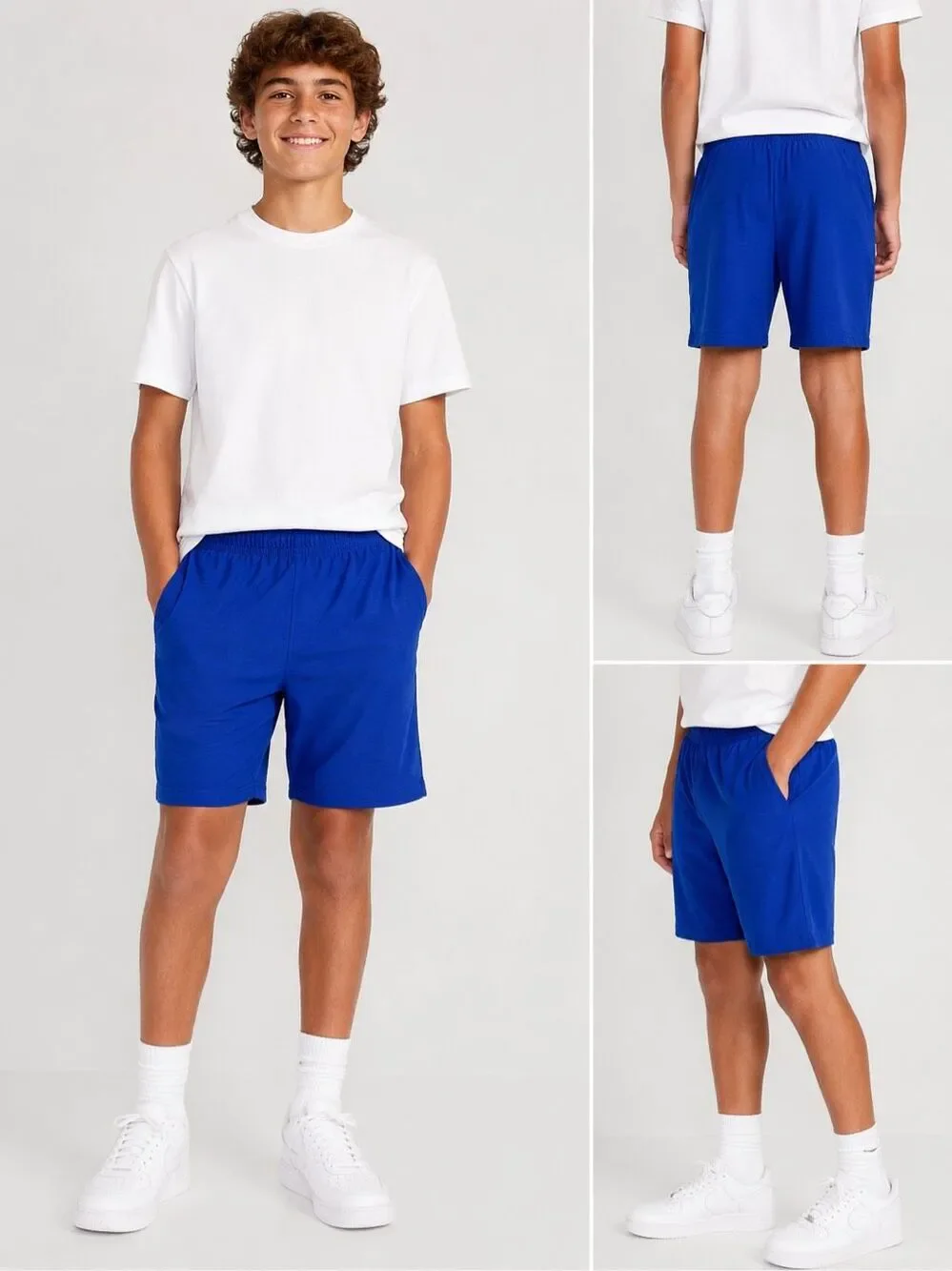 Old Navy Active Breathe On Boys Blue Athletic Shorts XL 14-16 Pockets